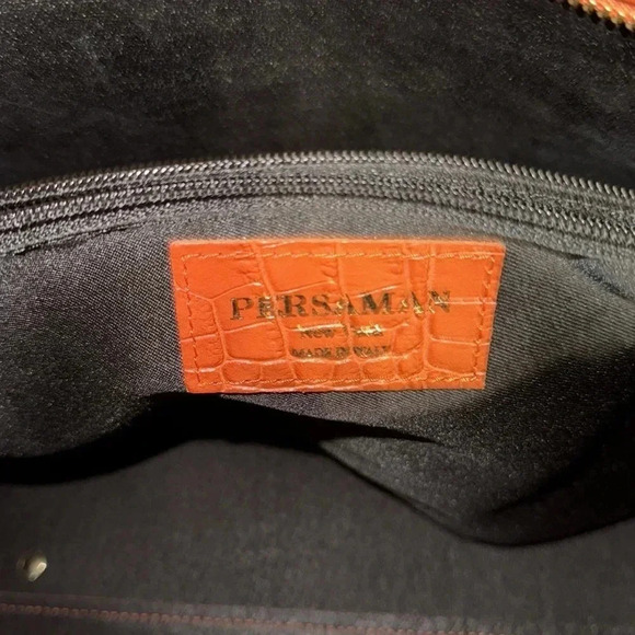 💥PERSAMAN New York Croc Embossed Style Handbag Adjustable Satchel Sienna Purse - Picture 9 of 15